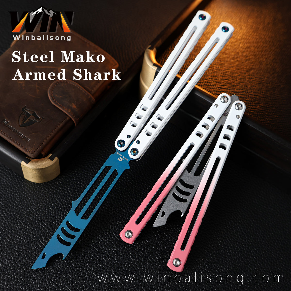 Armed Shark Steel Mako Bottle Opener Balisong Balisong
