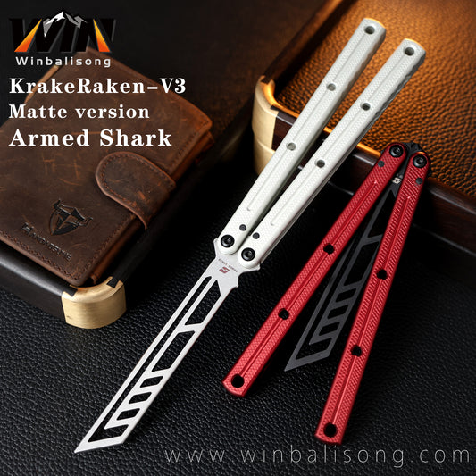 Armed Shark Krake Raken v3/ Matte Version Balisong Trainer