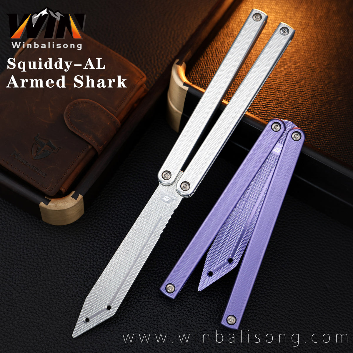Armed Shark Squidy-AL Aluminum Balisong Trainer
